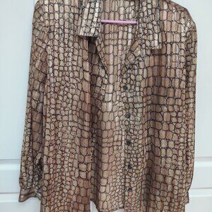 Luxurious Print Blouse Size 18